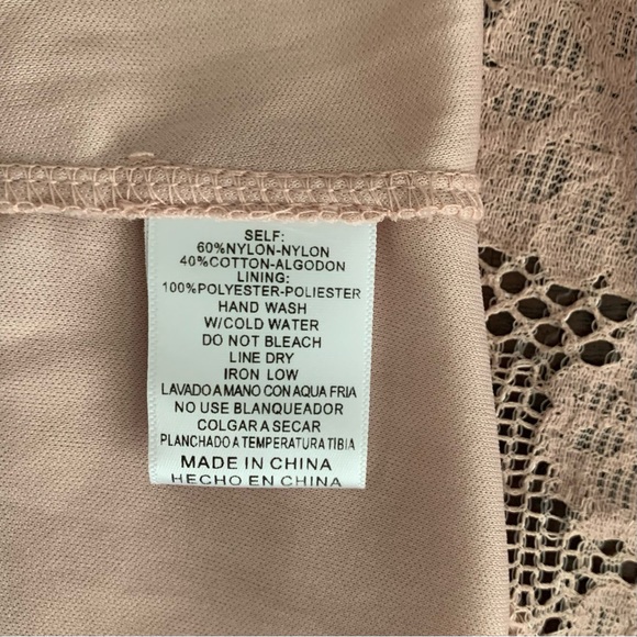 Lace Button-Front Midi Dress, Light Pink, Size Small - Picture 12 of 12